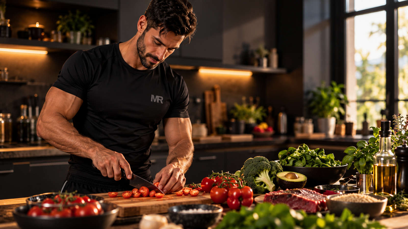Preparación de alimentos reales en cocina